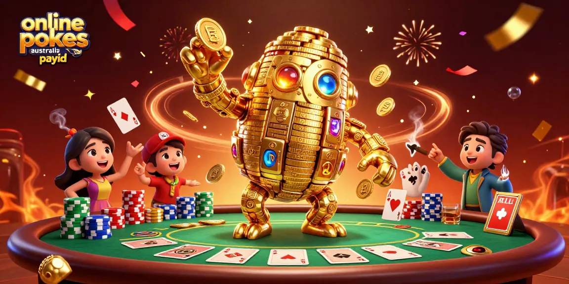 Win big with online pokies Australia PayID using vibrant casino illustrations and detailed game elements.
