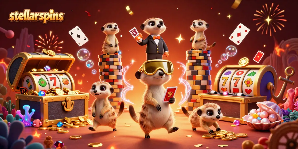 Engage with stellarspins in a vibrant meerkat casino operation showcasing energetic gameplay.