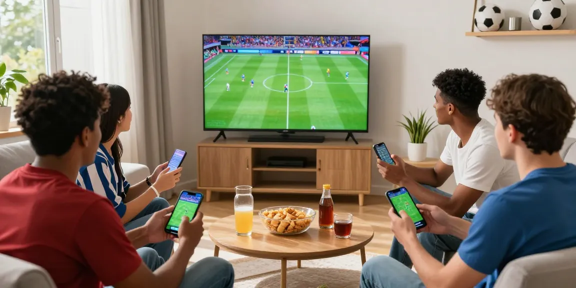 Engaging football betting scene in Malaysia with friends placing bets while watching a live match.