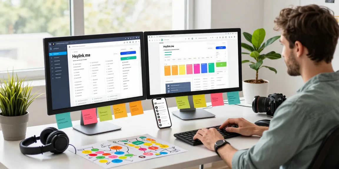 Buat GEGESLOT dengan Heylink.me dalam suasana kerja modern yang produktif.